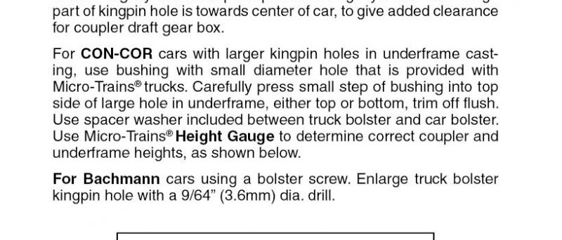 Micro Trains 00302044 (1038)   N Barber Roller Bearing Trucks w/ long ext. couplers (1 pr)