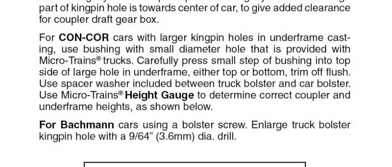 Micro Trains 00322041 (1035-B)   N Brown Barber Roller Bearing Trucks w/ short ext. couplers (1 pr)
