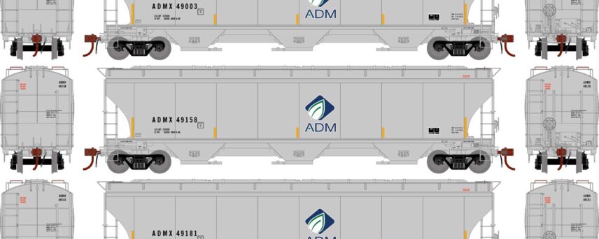 Athearn Genesis 89984  Trinity 3-Bay Hopper, ADM (3 Pack) #49003, 49158, 49181