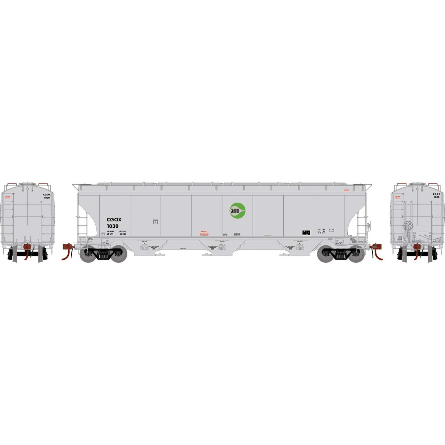 Athearn Genesis 89992  Trinity 3-Bay Hopper, Cargill