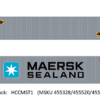 Aurora Miniatures HCCMST1  45' Hi-Cube Dry Container, Maersk Sealand 1 (3 Pack)