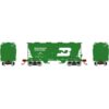 Athearn 27425   N ACF 2970 Covered Hopper, BN/Green #437171