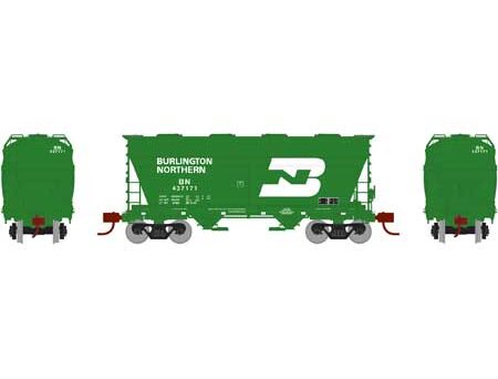 Athearn 27425   N ACF 2970 Covered Hopper, BN/Green #437171