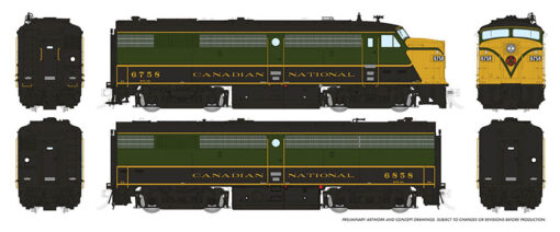 Rapido Trains 21605   Diesel Locomotive FPA/B-2u, CN (DCC/Sound)