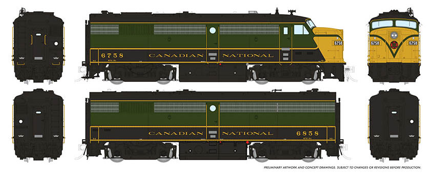 Rapido Trains 21605   Diesel Locomotive FPA/B-2u, CN (DCC/Sound)