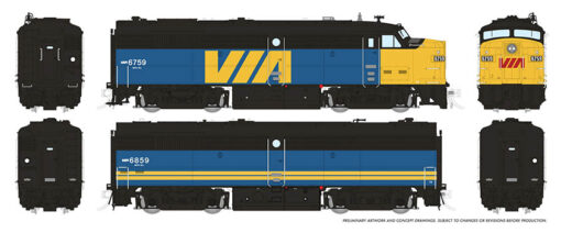 Rapido Trains 21610   Diesel Locomotive FPA/B-2u, VIA Rail (DCC/Sound)