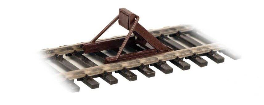 Walthers Track 83109  HO Assembled Track Bumper 4-Pack - Rust Brown