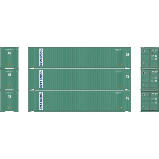Athearn 28042  HO 45’ Container, Dong Fang (3 Pack)
