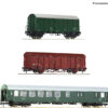 Roco 74053  3 piece wagon set: Construction/maintenance train, DR