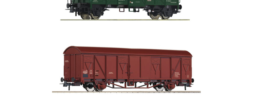 Roco 74053  3 piece wagon set: Construction/maintenance train, DR