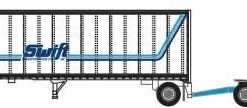 Trainworx 62876-01    28' Pup Van Trailer , Swift