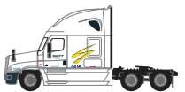 Trainworx 62576-04   Freightliner Cascadia Raised Roof Tractor, Swift