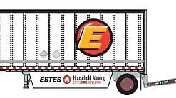 Trainworx 42894-01  28' Pup Van Trailer with Converter Dolly, Estes