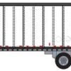 Trainworx 42890-01   28' Pup Van Trailer with Converter Dolly, YRC Worldwide