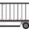 Trainworx 42890-03   28' Pup Van Trailer with Converter Dolly, YRC Freight