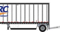 Trainworx 42890-03   28' Pup Van Trailer with Converter Dolly, YRC Freight