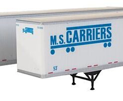 Walthers SceneMaster 2463  53' Stoughton Trailer, MS Carriers (2 Pack)