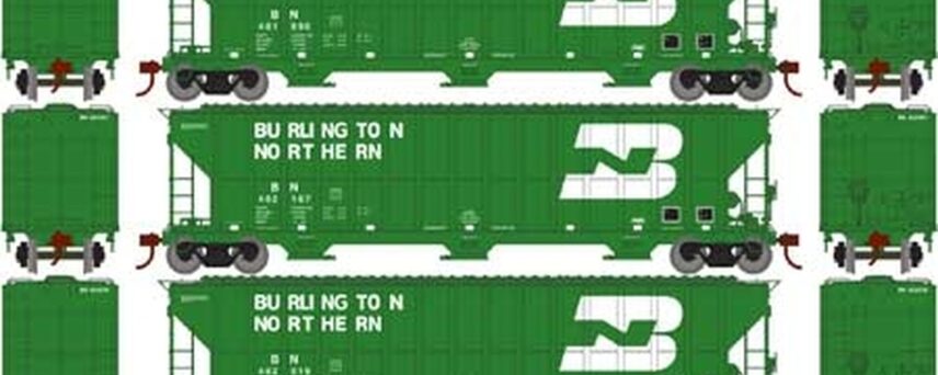 Athearn HO 81557  FMC 4700 Covered Hoppers, BN (3 Pack)