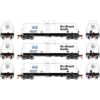 Athearn 16353   16,000-Gallon Clay Slurry Tank, GATX (3Pack)