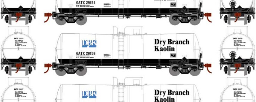 Athearn 16353   16,000-Gallon Clay Slurry Tank, GATX (3Pack)