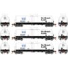 Athearn 16354   16,000-Gallon Clay Slurry Tank, GATX (3Pack)