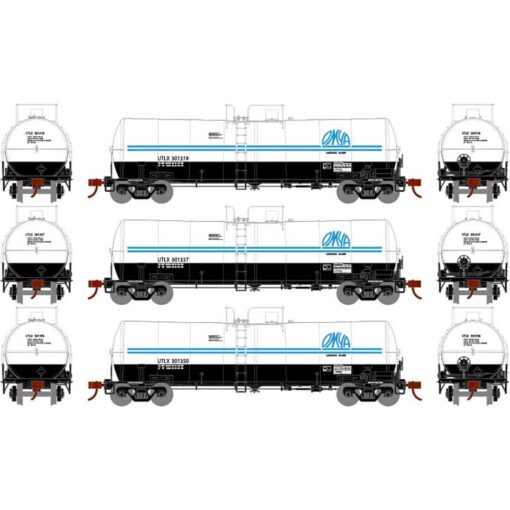 Athearn 16362   16,000-Gallon Clay Slurry Tank, UTLX (3 Pack)