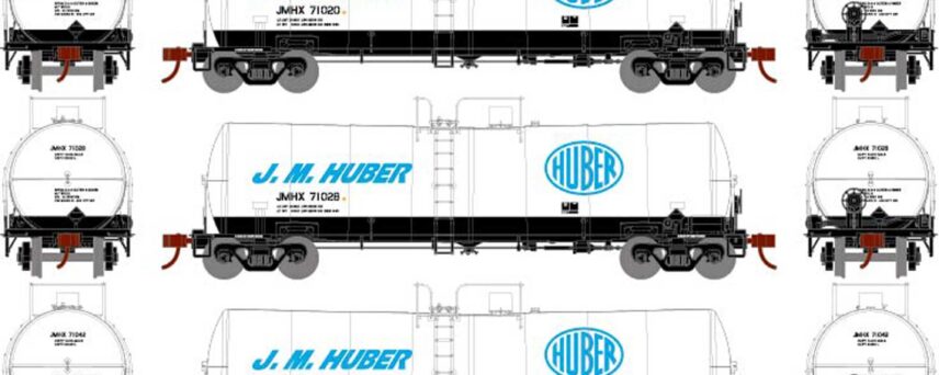 Athearn 16369   16,000-Gallon Clay Slurry Tank, JMHX (3 Pack)