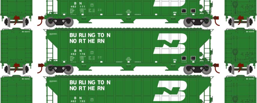 Athearn HO 81558  FMC 4700 Covered Hoppers, BN (3 Pack)