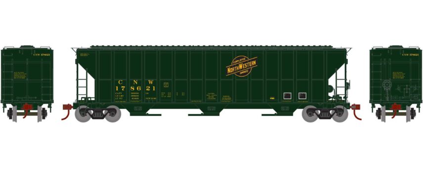 Athearn HO 81559  FMC 4700 Covered Hoppers, C&NW