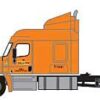 Trainworx 42585-04    Freightliner Cascadia Raised-Roof 2-Axle Semi Tractor, Yellow