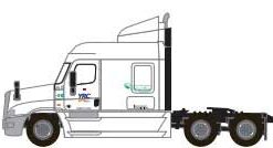 Trainworx 42590-01   Freightliner Cascadia Mid-Roof Tractor, YRC Freight