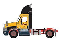 Trainworx 42594-01  Freightliner Cascadia Raised-Roof 2-Axle Semi Tractor, Estes