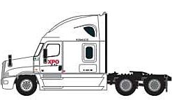 Trainworx 42591-03  Freightliner Cascadia Raised-Roof 3-Axle Semi Tractor, XPO Logistics