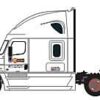 Trainworx 42594-07  Freightliner Cascadia Raised-Roof 3-Axle Semi Tractor, Estes
