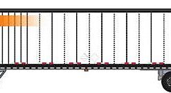 Trainworx 45385-07    Hyundai 53' Dry Van Semi Trailer, Yellow