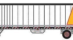 Trainworx 45394-01   Hyundai 53' Dry Van Semi Trailer, Estes