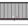 Trainworx 42893-06  28' Pup Van Trailer with Converter Dolly, ABF
