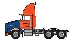 Trainworx 48084-01  Kenworth T800 3-Axle Semi Tractor, Roadway