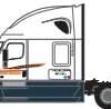 Trainworx 62564-01   Freightliner Cascadia Raised Roof Tractor, Schneider