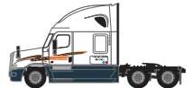 Trainworx 62564-01   Freightliner Cascadia Raised Roof Tractor, Schneider