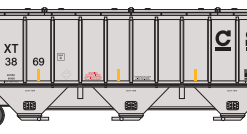 Trainworx 24424-05   PS4427 Covered Hopper, CSX