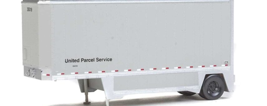 Walthers SceneMaster 2550  26' Drop-Floor Trailer, UPS (2 Pack)