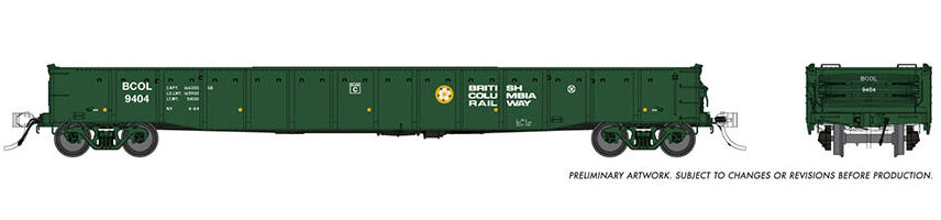 Rapido Trains 50047-6  52' 6" Mill Gondola, BCOL #9424