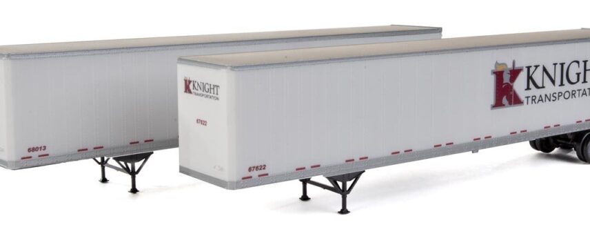 Walthers SceneMaster 2464  53' Stoughton Trailer, Knight Transportation (2 Pack)