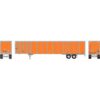 Athearn 72784  53' Wabash Plate Trailer, Orange (Ex-Schneider)