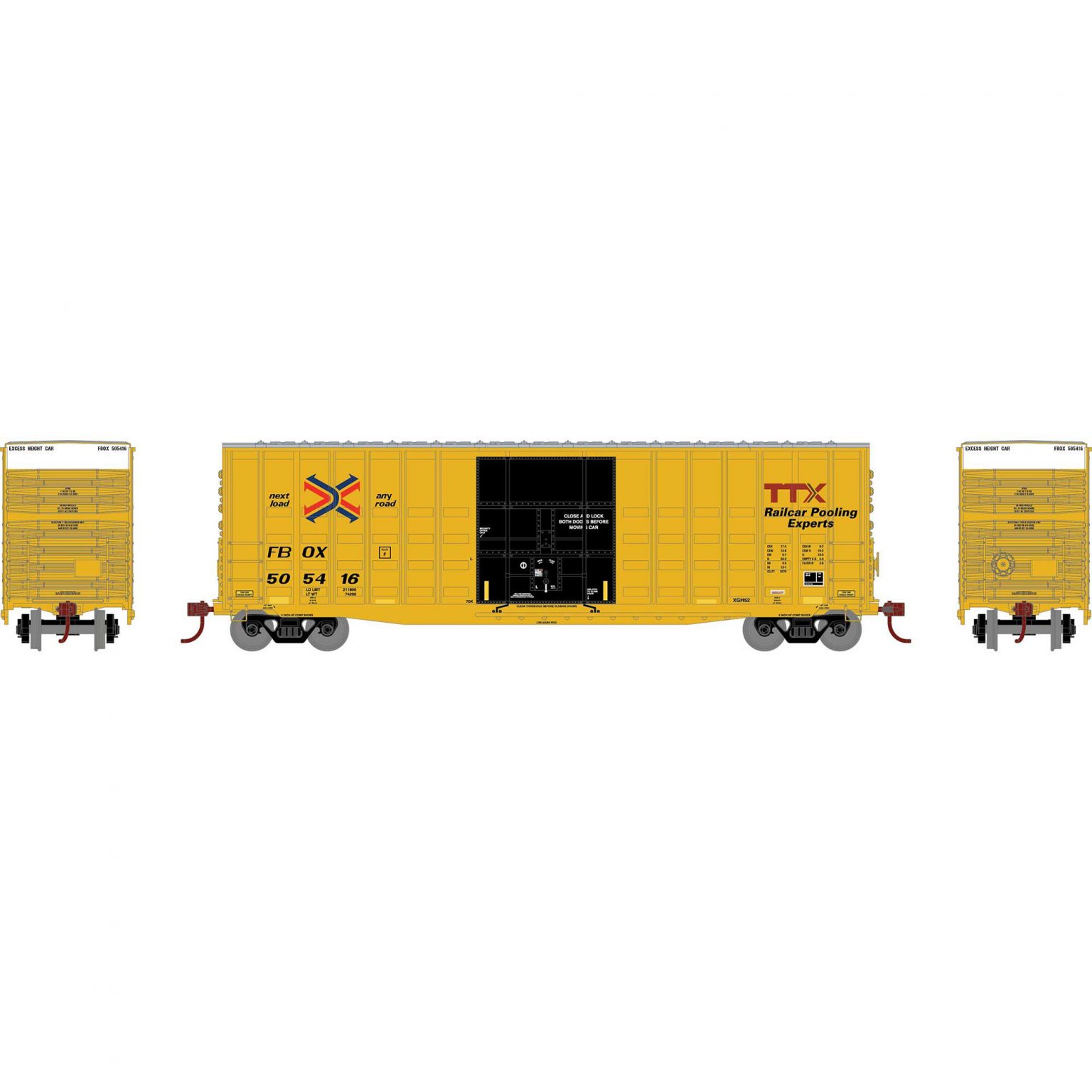 Athearn 88084   50' Waffle HC Plug Door Boxcar, TTX