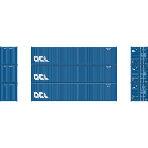 Athearn 27057  HO 40' Corrugated Low Container, OCLU  (3 Pack)