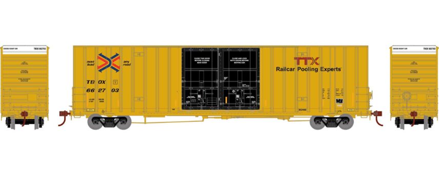 Athearn 75294  60' Gunderson Boxcar, TTX - Forward Thinking