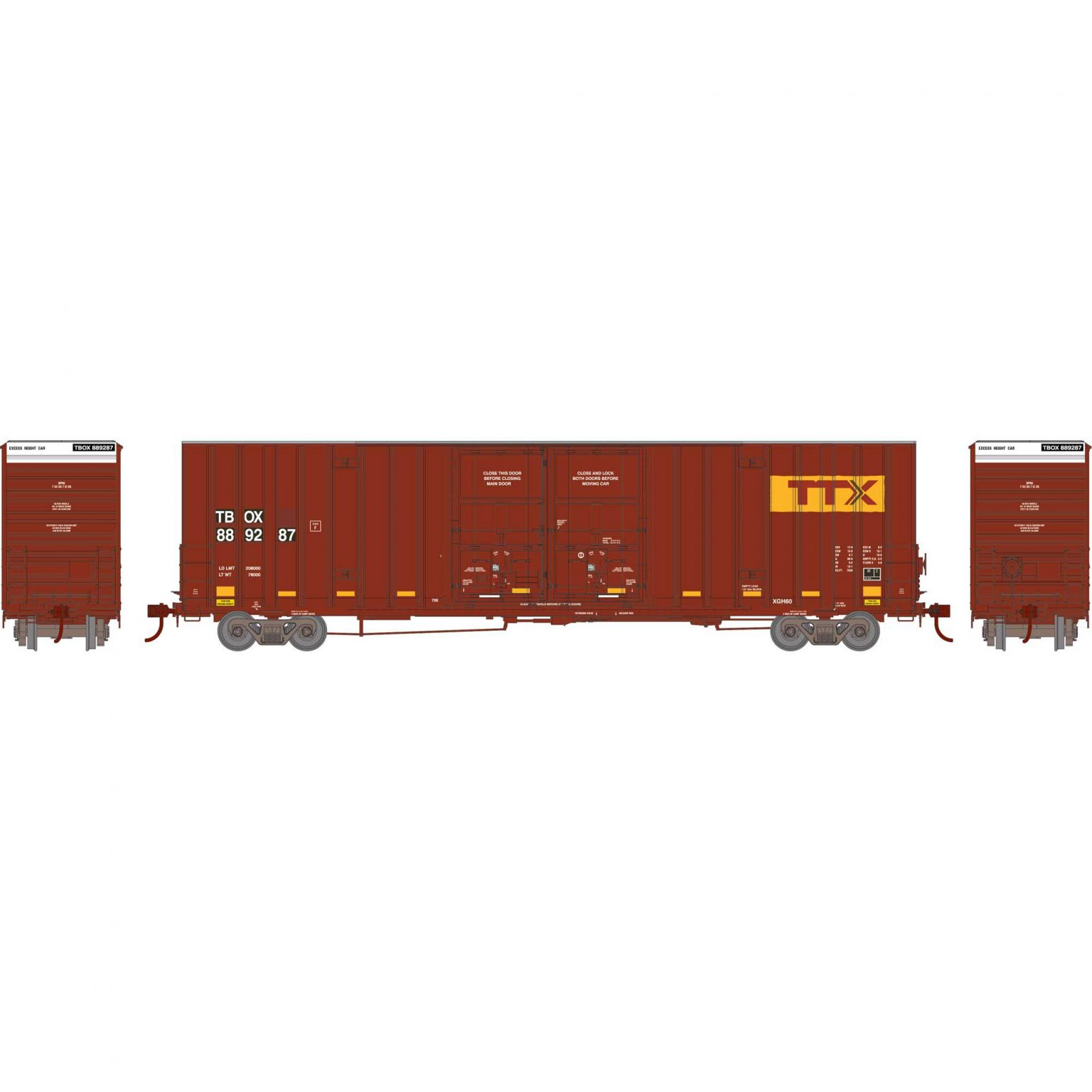 Athearn 75297  60' Gunderson Boxcar, TTX #889287