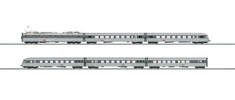 Trix 22236  "Gray Mouse" railcar train, SBB (DCC/Sound)